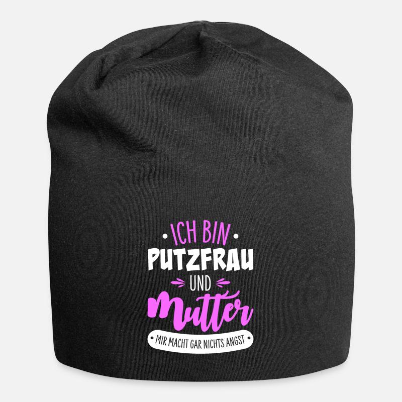 Putzfrau Mutter - Jersey-Beanie - Schwarz