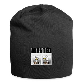 Duck Hunt Duck Wanted In Front Of A Prison Wall - Jersey-Beanie - Schwarz - Vorne