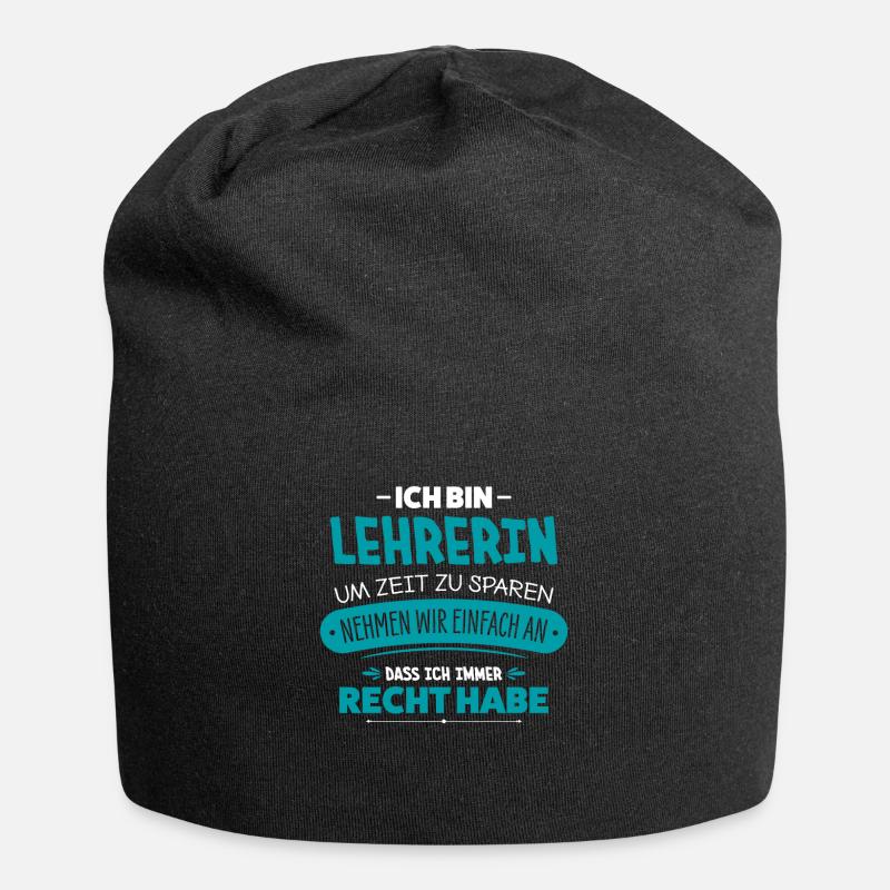 Enseignante - Bonnet en jersey - noir