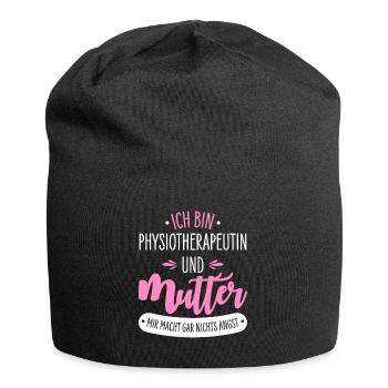 Physiotherapeutin Mutter - Jersey-Beanie - Schwarz - Vorne