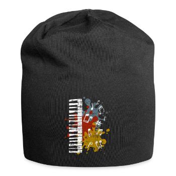 Klavier - Jersey-Beanie - Schwarz - Vorne
