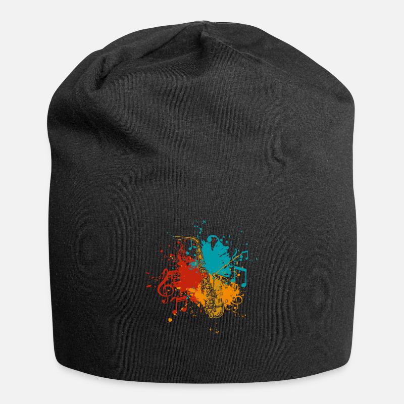 Saxophone - Bonnet en jersey - noir