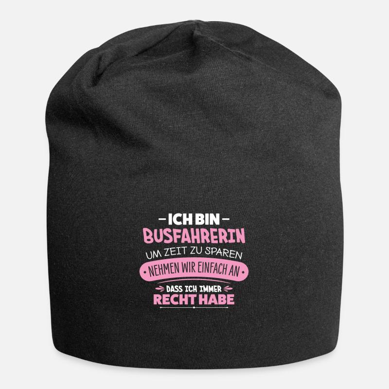 Busfahrerin - Jersey-Beanie - Schwarz