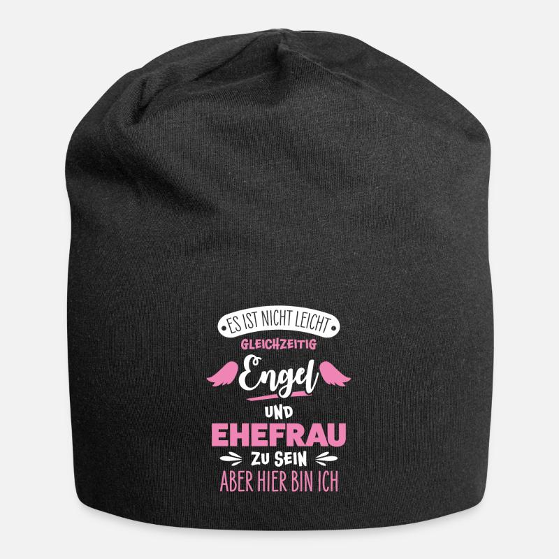 Ehefrau - Jersey-Beanie - Schwarz