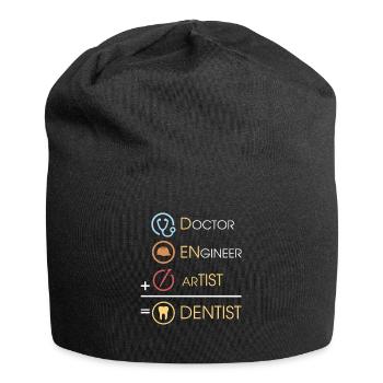 Doctor Engineer Artist Equal Dentist Funny - Jersey Beanie - black - Front