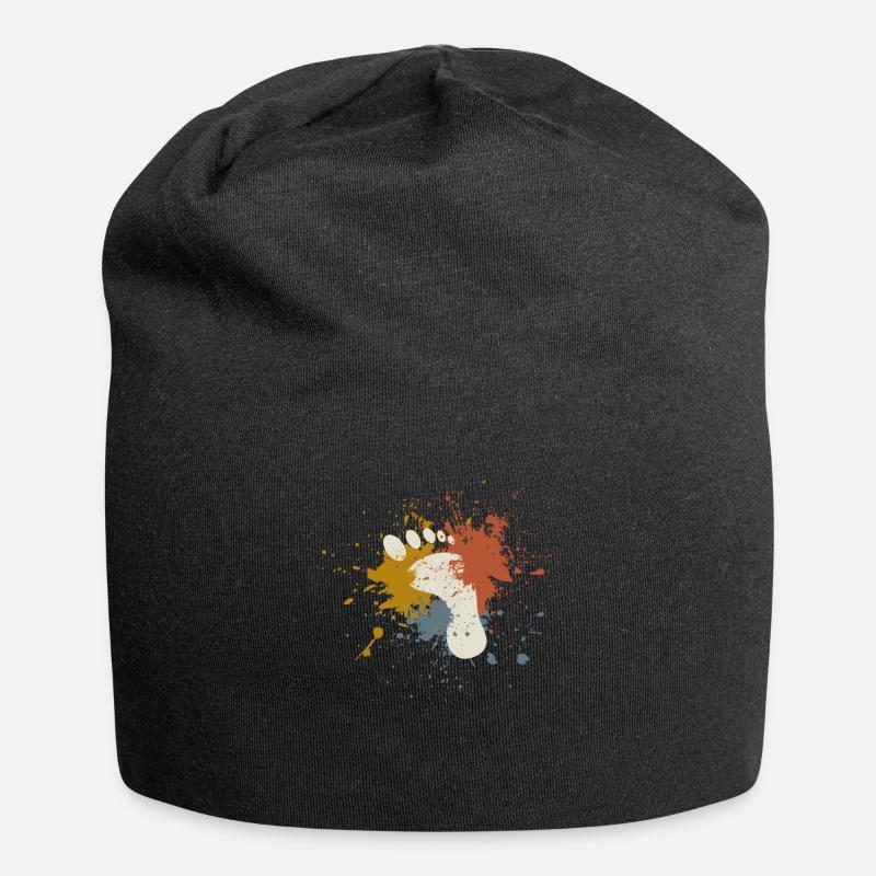 Pieds retro - Bonnet en jersey - noir