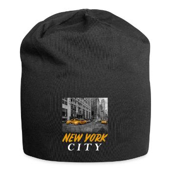New York - Jersey-Beanie - Schwarz - Vorne