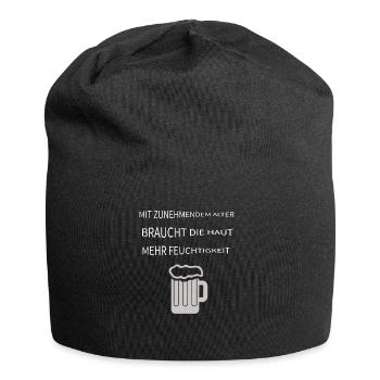Bier, , Geschenk - Jersey-Beanie - Schwarz - Vorne