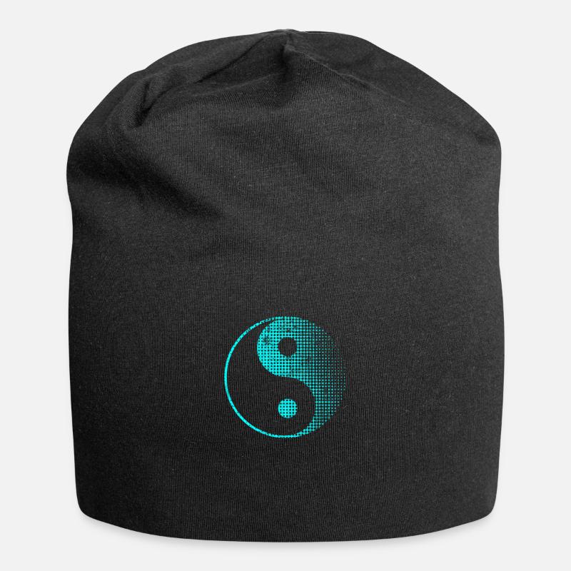 Yin Yang - Jersey-Beanie - Schwarz
