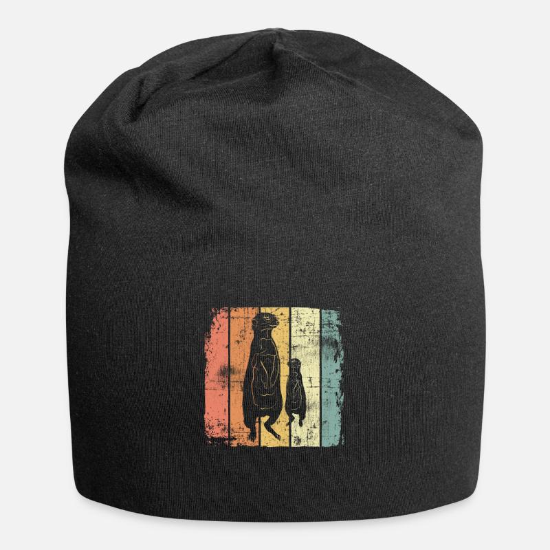 meerkat - Jersey Beanie - black