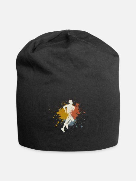Laufen retro - Jersey-Beanie - Schwarz