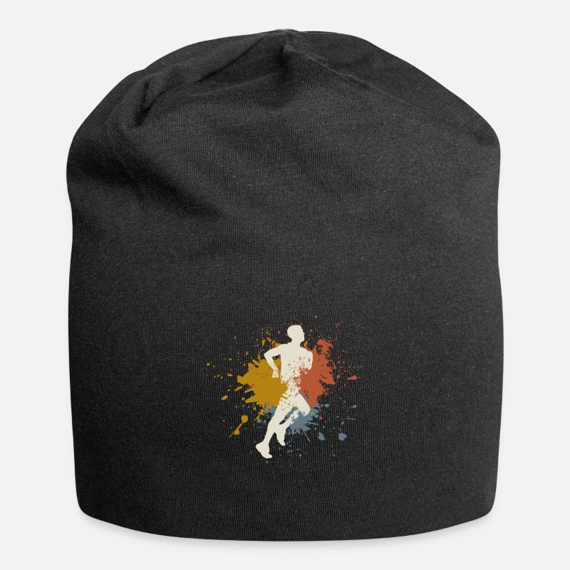 Course rétro - Bonnet en jersey - noir