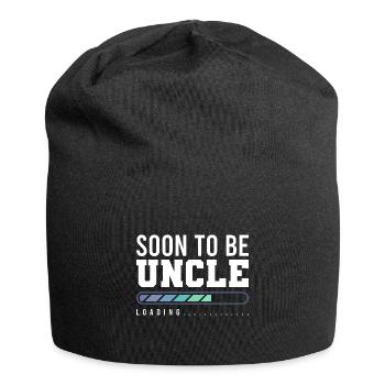 Uncle loading bar, gift baby pregnancy - Jersey Beanie - black - Front