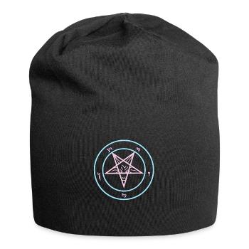 Pastel Goth Pentagram Satan - Jersey Beanie - black - Front