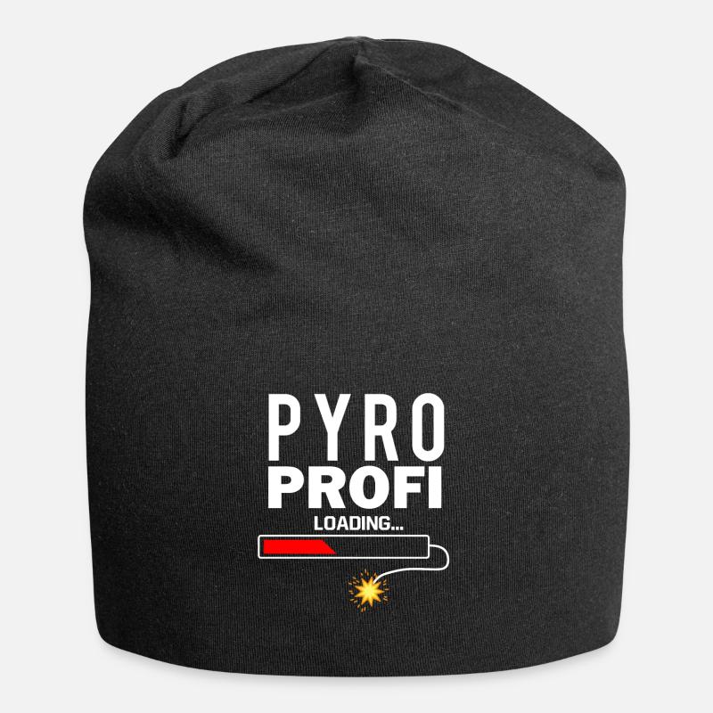 Pyro Profi Silvester Pyrotechnik - Jersey-Beanie - Schwarz