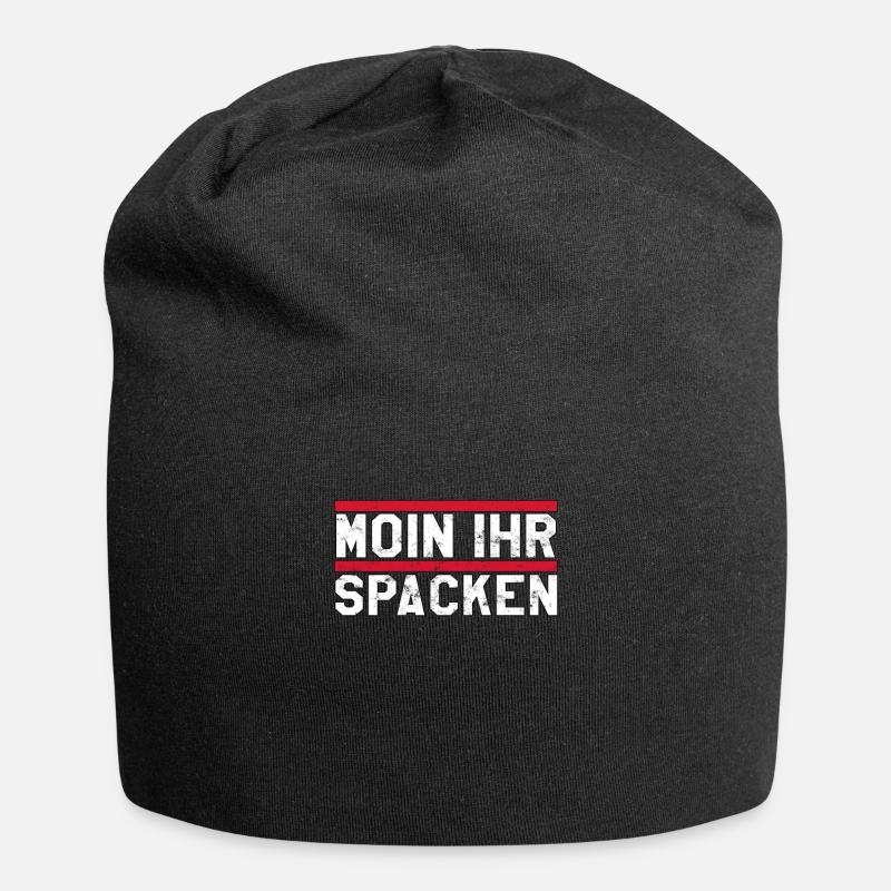 Moin Ihr Spacken - Jersey-Beanie - Schwarz