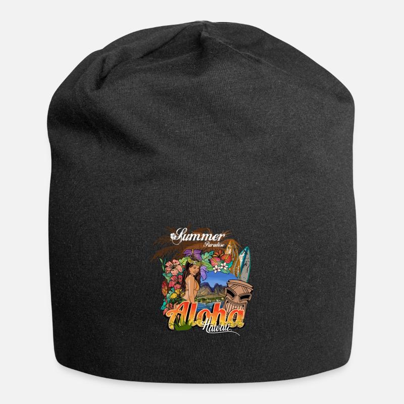Sommer Paradies Hawaii - Jersey-Beanie - Schwarz