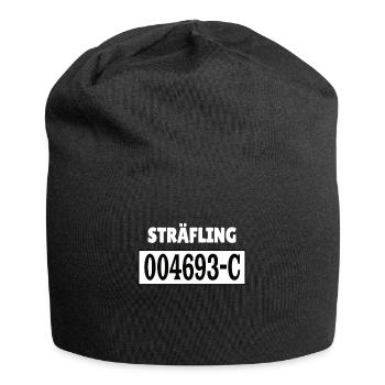 Insasse Häftling Sträfling Gefängnis Knast Outfit - Jersey-Beanie - Schwarz - Vorne