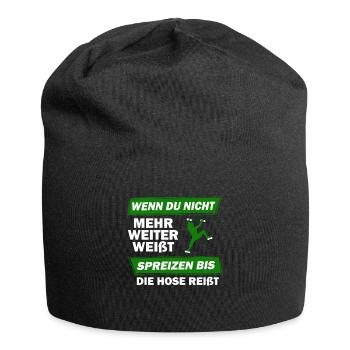 Bouldern Klettern Outfit Geschenk I Boulderhalle - Jersey-Beanie - Schwarz - Vorne
