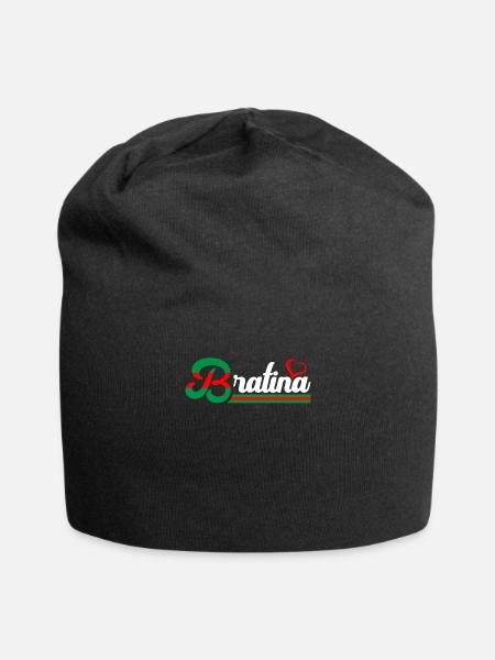Bratina Bratan Russland - Jersey-Beanie - Schwarz