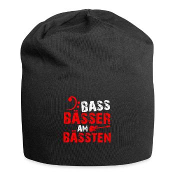 Bass Gitarre Geschenk I Musiker Basser Bassist - Jersey-Beanie - Schwarz - Vorne