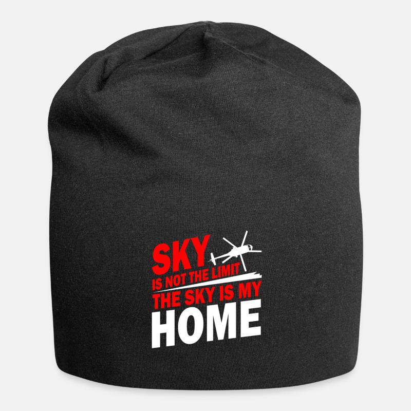 Hubschrauber Pilot Geschenk I Helikopter Heli - Jersey-Beanie - Schwarz