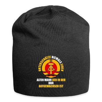 Unterschätz Niemals Alten Mann DDR Ostdeutschland - Jersey-Beanie - Schwarz - Vorne