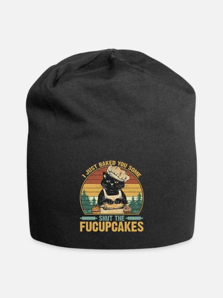 I Just Baked You Some Shut The Fucupcakes Baking - Jersey-Beanie - Schwarz