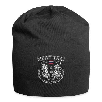 Muay Thai Tiger Thailand Kickboxing Martial Art - Jersey Beanie - black - Front