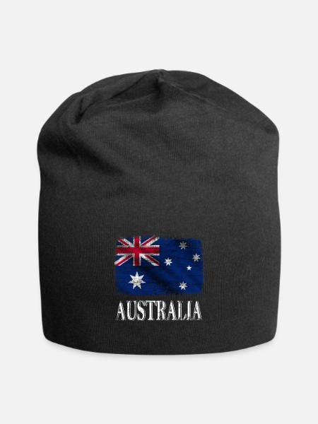 Australia ,Australien Fahne - Jersey-Beanie - Schwarz