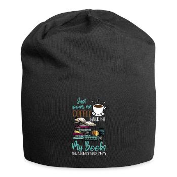 Juste pour moi le café, donne-moi mes livres drôle - Bonnet en jersey - noir - Devant
