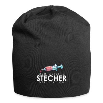 Der geilste Stecher, pflegekraft pflege geschenk - Jersey-Beanie - Schwarz - Vorne