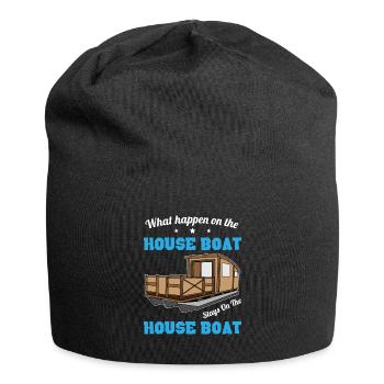 Was auch immer auf dem Hausboot passiert - Boating - Jersey-Beanie - Schwarz - Vorne