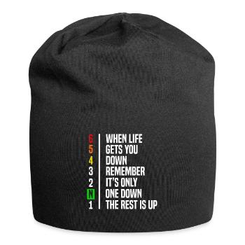 Motorcyclist Gift Gear Shift Motivation - Jersey Beanie - black - Front
