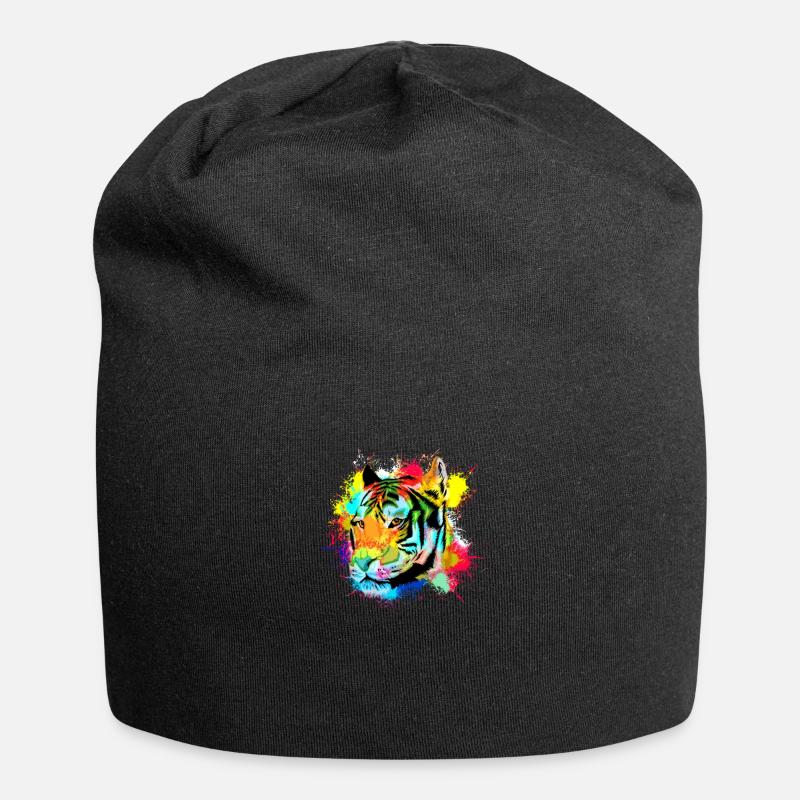 tigre - Bonnet en jersey - noir