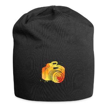 Photographe Photographe Photographie Appareil photo - Bonnet en jersey - noir - Devant