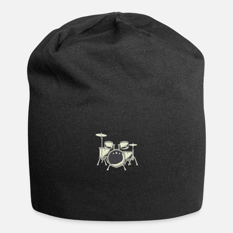 Schlagzeug Schlagzeuger - Jersey-Beanie - Schwarz