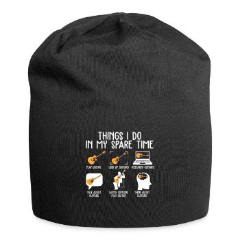 Things I Do In My Spare Time Guitar Player T Shirt - Jersey-Beanie - Schwarz - Vorne