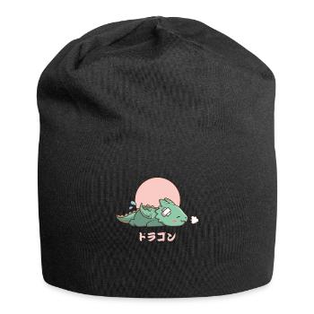 Dragon endormi kawaii - Bonnet en jersey - noir - Devant