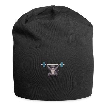Gewichtheben Gewichtheber Langhantel - Jersey-Beanie - Schwarz - Vorne