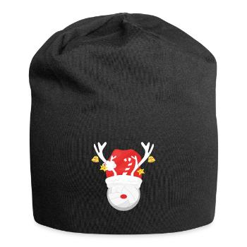 Christmas volleyball - cute volleyball player S. - Jersey Beanie - black - Front