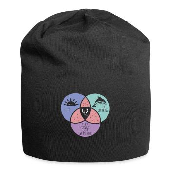 Life Universe Everything 42 But de la vie - Bonnet en jersey - noir - Devant
