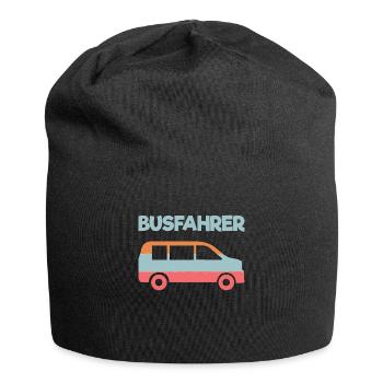 Van - Transporter - Vintage - Camper - Jersey-Beanie - Schwarz - Vorne
