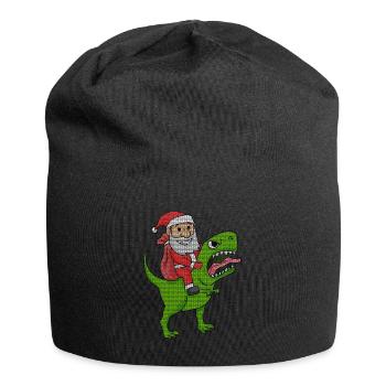 Effet de Noël laid de dinosaure de Noël - Bonnet en jersey - noir - Devant