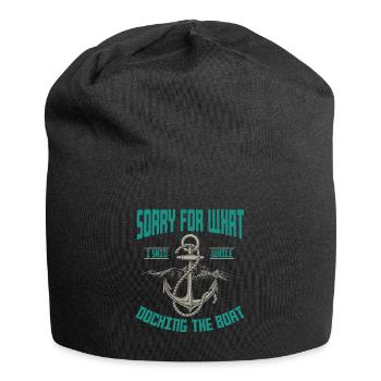 Marin disant, amarrage du bateau, bateau, bateaux, bateau - Bonnet en jersey - noir - Devant