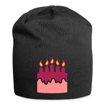 Birthday cake - gâteau - Jersey Beanie - black - Front