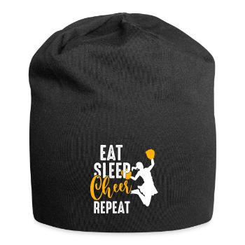 Eat Sleep Cheer Repeat - Danse douce de cheerleading - Bonnet en jersey - noir - Devant