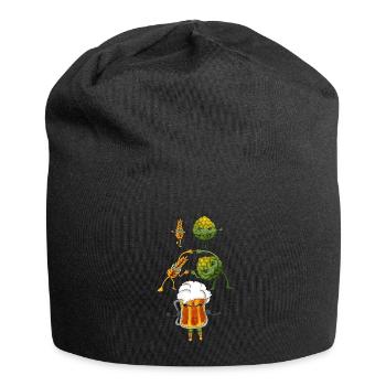Handwerk Hopfen Weizen als Bier Fusion Tanz - Jersey-Beanie - Schwarz - Vorne