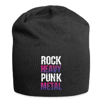 Rock Heavy Metal Musik - Jersey-Beanie - Schwarz - Vorne