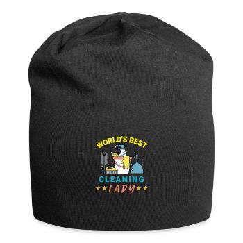 Cleaning lady cleaning assistant ladies gift - Jersey Beanie - black - Front